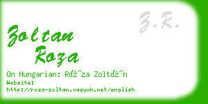 zoltan roza business card