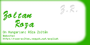 zoltan roza business card